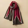 Cachecol Versátil 100% Caxemira Pura para Aquecimento ao Ar Livre no Outono e Inverno, Versão Coreana, Engrossado para Proteção contra o Frio, Gola Térmica de Tricô, Xale Longo de Pendurar no Pescoço