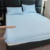 Sábana Individual de Terciopelo de Leche, Gruesa de Forro Polar Cálido de Terciopelo Coral para Otoño e Invierno, Cubre Cama para el Hogar, Protector de Colchón, Ropa de Cama