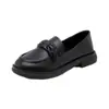 Mocasines de Piel Suave con Suela Blanda para Mujer 2026 Primavera, Verano y Otoño Nuevos Retro Slip-On de Suela Blanda Estilo Británico Zapatos Pequeños de Piel para Mujer