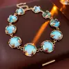 Conjunto de brincos redondos vintage e colar, corrente para clavícula estilo palácio retrô, joias de luxo leve de alta qualidade para mulheres