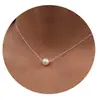 Amazon Transfronterizo Colgante de Perla Artificial Collar Largo en Forma de Y Cadena Fina Dorada Collar de Moda Joyería para Chicas Venta al por Mayor