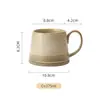 Caneca de Café de Cerâmica Rústica Vintage Personalizada, Caneca Listrada Esmaltada em Forno de Alto Valor Pintada à Mão, Fábrica Transfronteiriça