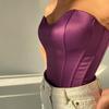 A22619 Ropa Europea y Americana para Mujer Verano 2022 Top sin Mangas Corsé de Espina de Pescado Prenda Exterior de Moda Se Puede Usar por Fuera