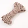 Cuerda de Poliéster-Algodón de un Solo Color de 4 mm Cuerda Trenzada Hecha a Mano DIY Cuerda de Algodón Colgante para Joyería Manualidades de Tejido Llavero 48 Colores