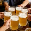 Copo de Vidro Simples com Escala, Canudo e Tampa, Copo de Água Doméstico, Copo de Leite, Chá de Frutas, Resistente a Altas Temperaturas, com Alça, Copo de Cerveja