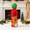 Nuevos Suministros Navideños: Bolsa Bordada con Lentejuelas Navideñas para Botella de Vino, Bolsa de Vino de Papá Noel, Cubierta de Lentejuelas Navideñas para Vino