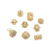 Cuentas de Transferencia Huecas de Oro Tradicionales, Cuentas Espaciadoras, Cuentas de Barril, Colgantes, Materiales para Tejido con Cuentas DIY, Accesorios, DIY de Estilo Chino