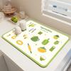 Tapete de Drenagem de Cozinha de Terra Diatomácea Macio, Moderno e Simples, Tapete Absorvente para Louças, Tapete Isolante de Calor para Fogão, Anti-Escaldante para Bancada, Fácil de Limpar