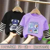 Camiseta de manga larga para niño, nuevo modelo primavera y otoño 2026, top estiloso para niños, camiseta base de moda de imitación de dos piezas para niños mayores