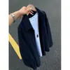 Chaqueta con estampado de escamas de dragón azul marino, camisa casual de manga larga retro americana para hombre de otoño, cárdigan abierto, prenda de abrigo para pareja