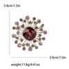 Estilo europeu e americano simples requintado popular liga strass broche girassol jóias populares colorido corpete pin