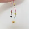 Colar Divertido de Pedra Natural Criativa de Nicho, Pulseira Colorida Divertida, Corrente de Clavícula Irregular Simples Estilo Chinês, Novo Modelo