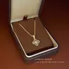 Collar de Flor Dorada para Mujer, Cadena Retro para Clavícula, Collar Sencillo y Elegante Incrustado de Diamantes, Regalo de San Valentín, Electrochapado en Oro Real
