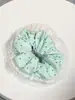Elástico de Cabelo Scrunchie Listrado com Renda Estilo Coreano para Mulheres, Acessório de Cabelo Suave e Elegante, Elástico de Cabelo Scrunchie Estilo Coreano