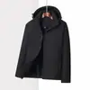 Chaqueta de Trabajo Impermeable a Prueba de Viento para Exteriores Personalizada Tres en Uno con Logo Impreso Bordado de Bloques de Color de Alta Calidad