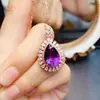 Suministro Transfronterizo de Colgante de Amatista Natural S925 10*14mm Joyería Pulsera Accesorios para Niñas Lote de Fábrica