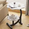 Mesa de cabeceira moderna de luxo estilo nórdico, mesa de cabeceira para sala de estar, mesa lateral para sofá, mesa de centro simples, famosa na Internet, prateleira de armazenamento simples