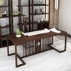 Escritorio de Madera Maciza de Estilo Chino Nuevo Clásico Zen Estudio Mesa y Silla para Arte del Té Moderno Oficina Hogar Combinación de Mesa y Silla para Computadora