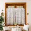 Cortinas pequeñas pastorales transfronterizas, visillos, cortinas de café, cortinas cortas, media cortina, cortinas de encaje jacquard para puerta de partición de cocina, productos terminados al por mayor
