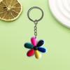 Série Flor Criativa Chaveiro temuPVC Borracha Macia DIY Decorativo Criativo Chaveiro Pequeno Presente Mochila Chave