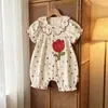 Mameluco de Verano para Bebé Recién Nacido Niña, Mono Floral de Manga Corta para Uso al Aire Libre, Diseño Floral de Verano