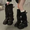 Hermosos pantalones de otoño tubo estilo nuevo botas de jinete delgadas suela gruesa apiladas 2026 botas botas altas botas largas mujer estilo británico Rad