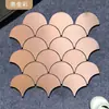 Pegatinas de Pared para Baño Mosaico Escama de Dragón Fondo en Abanico Escama de Pez Pegatinas Metálicas Cepilladas Impermeables y Duraderas