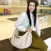 Bolsa Tote Minimalista Estilo Preguiçoso Transfronteiriça Leve de Nylon Bolsa Bolinho Versátil Grande Capacidade Ombro Transversal