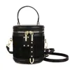 Elegante y de Moda Mini Bolso para Mujer 2025 Otoño e Invierno Nueva Moda Bolso Cruzado con Textura Acolchada Bolso de Mano Bolso Cubo