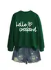 Amazon eBay site independente moda casual confortável feminina olá fim de semana coração outono e inverno moletom