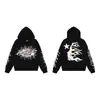Conjunto de Sudadera con Capucha y Pantalones de Marca de Tendencia Hellstar Europeo y Americano Transfronterizo Estampado de Letras Holgado de Tendencia