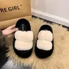 Pantuflas de Piel con Suela Gruesa para Mujer 2026 Otoño Nuevo Estilo Ropa de Casa Ropa de Exterior Antideslizantes Cómodas Pantuflas de Algodón de Una Tira para Persona Perezosa
