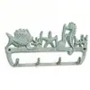 Artesanía de hierro fundido simple, nostálgica y de estilo retro con diseños de animales marinos - un colgante de pared decorativo para balcones, patios y villas