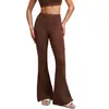 Pantalones acampanados de yoga ajustados de pierna ancha europeos y americanos nuevos transfronterizos, color nude, realzadores de cadera, para danza, de cintura alta, casuales, deportivos