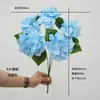 Flor Artificial de Hortensia Grande de 5 Ramas Boda Decoración Suave Arreglo Floral para Exteriores Flor de Caramelo Decorativa Pared de Flores Decorativa Flor Artificial