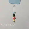 Design de Nicho Infantil Feito à Mão Vidro Imitação Árvore de Natal Urso Contas Corrente de Celular Pingente Moda Joia para Melhor Amigo