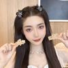Moño de doble cara Pinza pequeña de agarre Malla Pinza pequeña Adorno para la cabeza Horquilla Temperamento femenino Pequeño estilo Chanel Clip lateral para flequillo lateral Clip superior