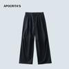 Pantalones Casuales Nuevos para Hombre APO 2024 Pantalones Rojos de Moda Rectos Sueltos de Alto Sentido para Otoño e Invierno