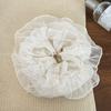 Verão Super Fada Doce Scrunchie de Renda Fresco de Alto Valor Laço Elástico de Cabelo Bolinhas Corda de Cabelo com Laço para Mulheres