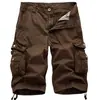 Verano 2025 Spot Amazon Talla Grande para Hombre Pantalones Cortos Holgados Cargo Pantalones Medianos Casuales con Múltiples Bolsillos