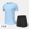 Traje de secado rápido para correr para hombre, verano, exterior, carrera matutina, carrera nocturna, fitness de ocio, baloncesto, un conjunto de traje de entrenamiento