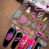 Isqueiro Gafanhoto do Céu Adesivo Tridimensional para Unhas Fantasma Escuro Retro Amor Menina Quente Relevo Adesivo Decorativo DIY