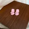Pendientes de Borla de Flor de Perla Rosa Plateada Clavos de Oreja Pequeños Frescos Estilo Mori Accesorios de Oreja de Alta Gama Moda Venta al por Mayor