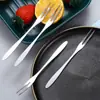 Tenedores de Fruta para Uso Doméstico, Nuevos Tenedores Desechables de Acero Inoxidable para Fruta, Tenedores de Fruta Engrosados de Alta Gama, Tenedores para Pasteles de Luna, Palillos para Fruta
