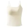 Camisola de Camelia Sin Costuras con Aroma y Almohadillas Integradas en el Pecho, Verano Refrescante Antibacteriana Diseño de Espalda Belleza Perla