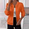 2025 Estación Independiente Deseo Amazon Tume Popular Otoño e Invierno Color Puro Manga Larga Tejido Cremallera Chaqueta Ropa de Mujer