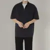 Camiseta de Manga Corta con Solapa de Verano, Diseño de Nicho, Estilo Retro, Camisa Fina de Verano con Diseño Holgado, Tendencia