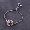 Regalo novia acero titanio hueco aromaterapia abierto pulsera aceite esencial tamaño ajustable europeo y americano pulsera perfume moda