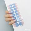 Arte de Unhas Popular Transfronteiriça Gel Sem Cozimento Cobertura Total Sólido Gradiente 16 Dedos Portátil Fácil de Usar Adesivos de Unha