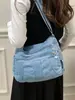 2026 Moda Bolso de Hombro Único de Mezclilla para Viajar Gran Capacidad Nuevo Casual Moda Versátil Retro Salida Bolso Cruzado